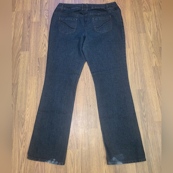 Contrast Womens Black Denim Jeans Size 15 Mid-Rise 32" Inseam Y2K Fashion B77 - Picture 7 of 10
